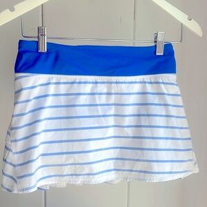 Lululemon Tennis/Golf Skirt Blue and White Striped Size 2